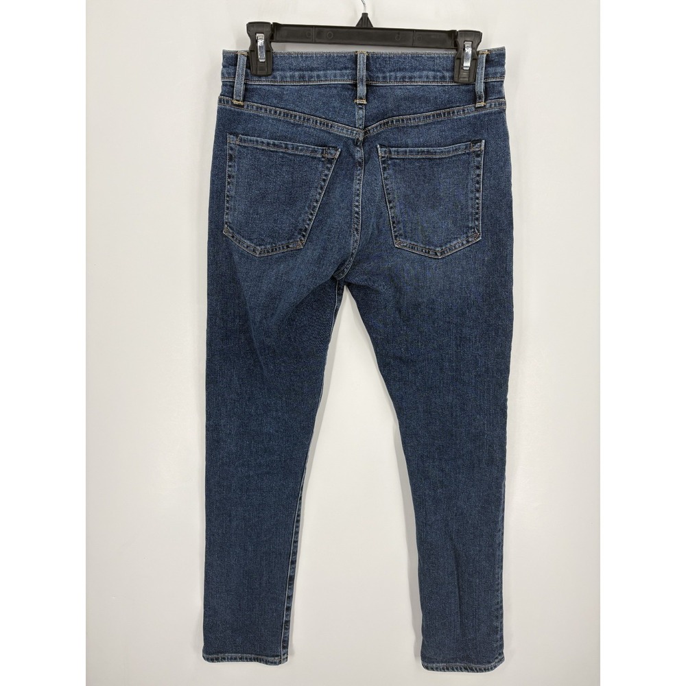 Flint and Tinder Men's Slim Fit Blue Denim Medium Wash 5 Pocket Jeans, 28x30 USA - Picture 4 of 5